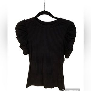 Rue21 Women’s Black Ruffled Sleeves Shirt